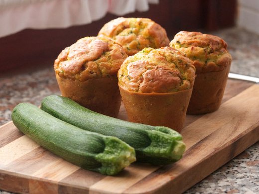 Маффины с козьим сыром и цукини