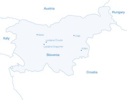 Карта диализных центров Nephrocare в Словении 
