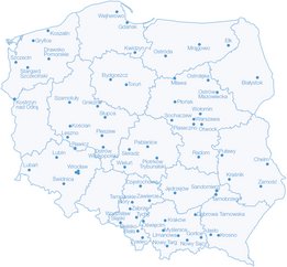 Карта диализных центров NephroCare в Польше