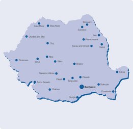 Карта диализных центров NephroCare в Румынии